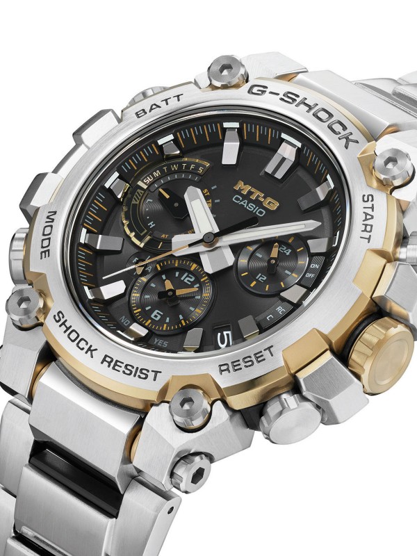 G-SHOCK MT-G Muški analogni sat od nehrđajućeg čelika ✓ Ukrašen zlatnim detaljima ✓ Triple G Resist ✓ Brza dostava ➤ Poručite online!