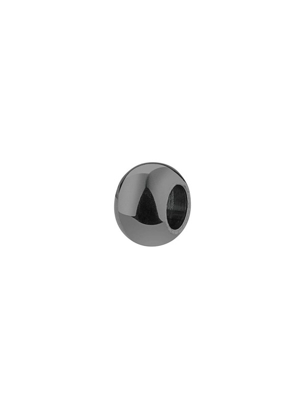 Set od 6 komada okruglih privezaka od poliranog nerđajućeg čelika sa prevlakom u crnoj boji.