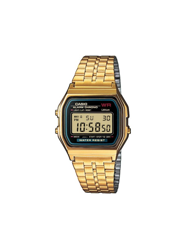 Casio Vintage Iconic A159WGEA-1EF unisex sat sa gumenim kućištem i narukvicom od nerđajućeg čelika zlatne boje. Poručite na S&L Jokić, dostava je besplatna.