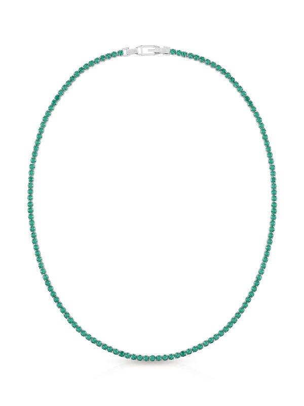 Guess G Tennis ogrlicu u boji srebra - sa prefinjenim sintetičkim cirkonima u zelenoj boji, lako poručite putem S&L Jokić online shop-a na kućnu adresu.