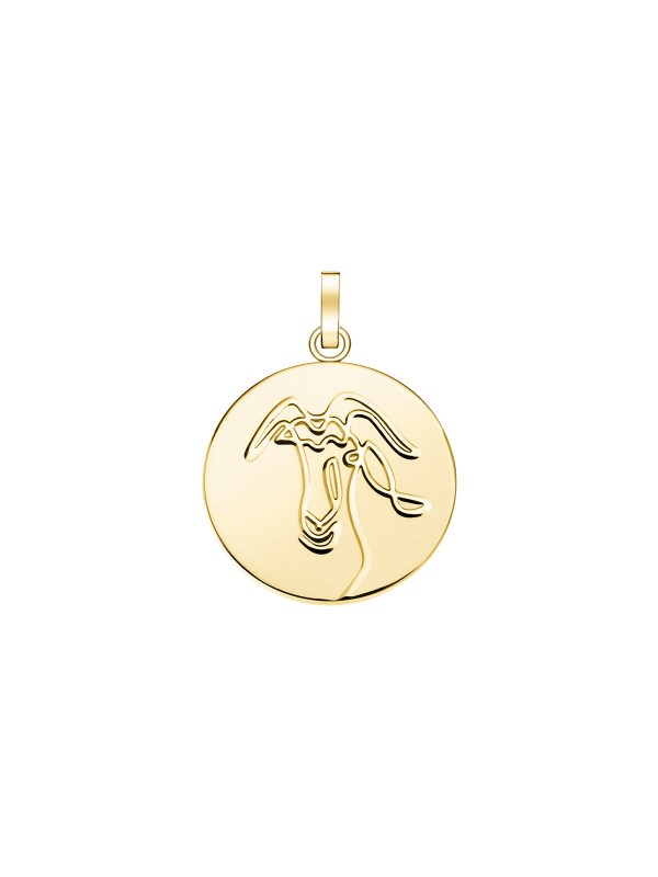 Rosefield Zodiac Coin privezak - medaljon sa motivom horoskopskog znaka Jarca i sa prevlakom od 14ct žutog zlata, poručite u S&L Jokić online shop-u.