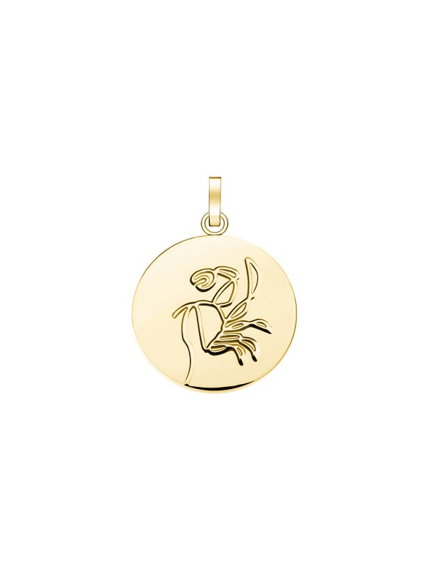 Rosefield Zodiac Coin privezak - medaljon sa motivom horoskopskog znaka Raka i sa prevlakom od 14ct žutog zlata, poručite putem S&L Jokić online shop-a.