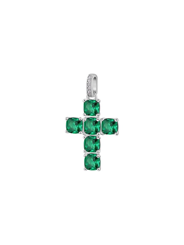 Idealan izbor za svaku ženu - BROSWAY FANCY LIFE GREEN - Veličina 23mm ✔️Krst sa zelenim kvadratnim cirkonima ✔️- Poručite online!