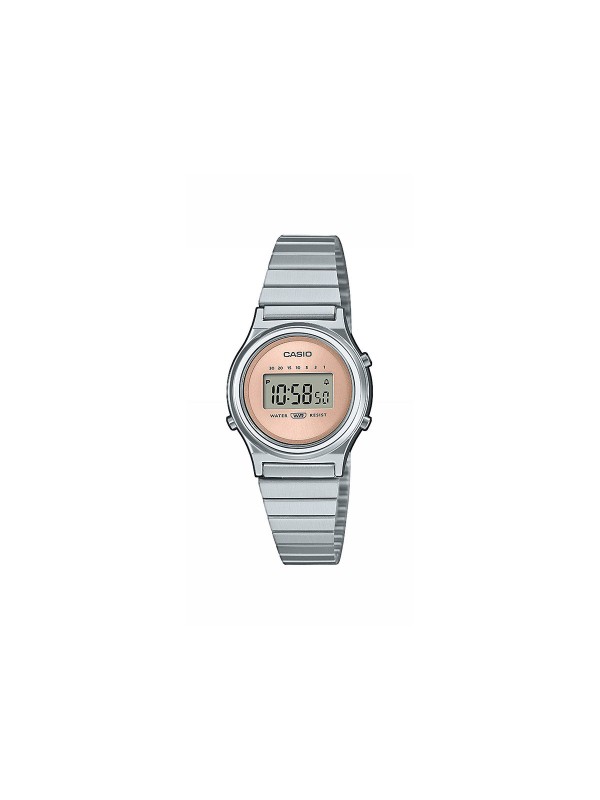 Otkrijte eleganciju s Casio Vintage ženskim satom LA700WE-4AEF, srebrnog dizajna i rosegold brojčanika. Sofisticiran i praktičan dodatak za svaku damu.